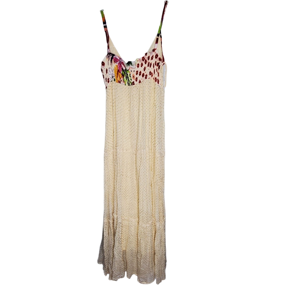 Elegant Cream and Multicolor Women's Dress